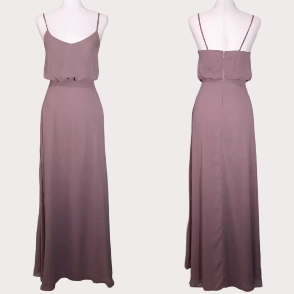 Birdy Grey Formal Prom Dress Size X-Small Blouson w/ Pockets Dusty Rose / Mauve
